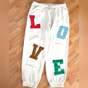 Aerie Varsity letter LOVE sweatpants
